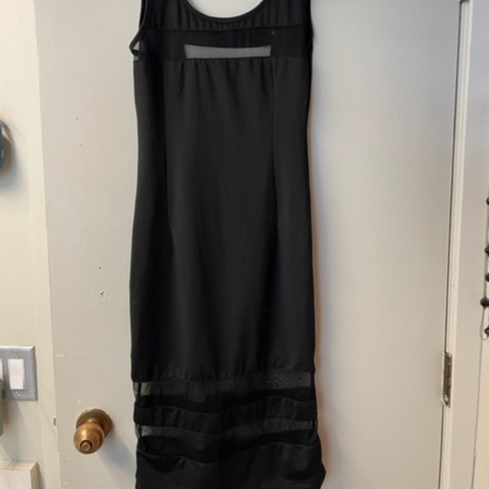 Xia Black Knee Length Dress